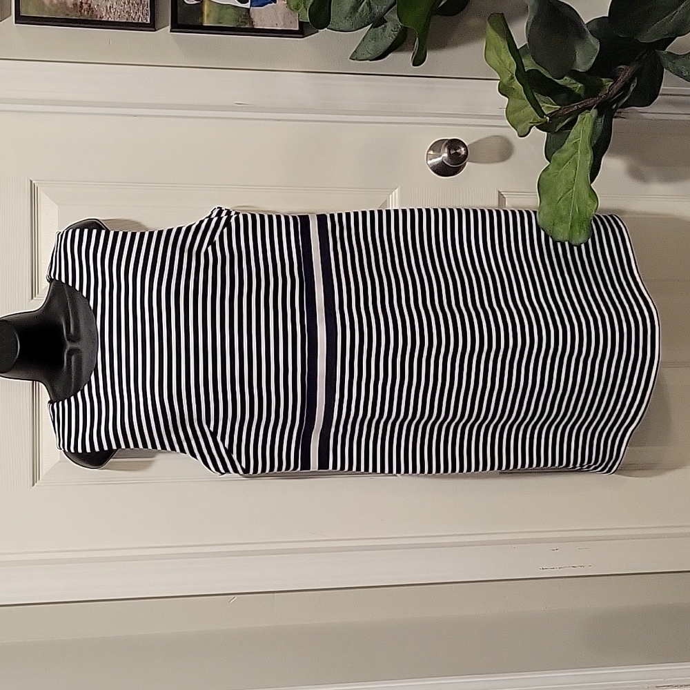 Draper James Women's Striped Ponte Sleeveless Sheath Dress